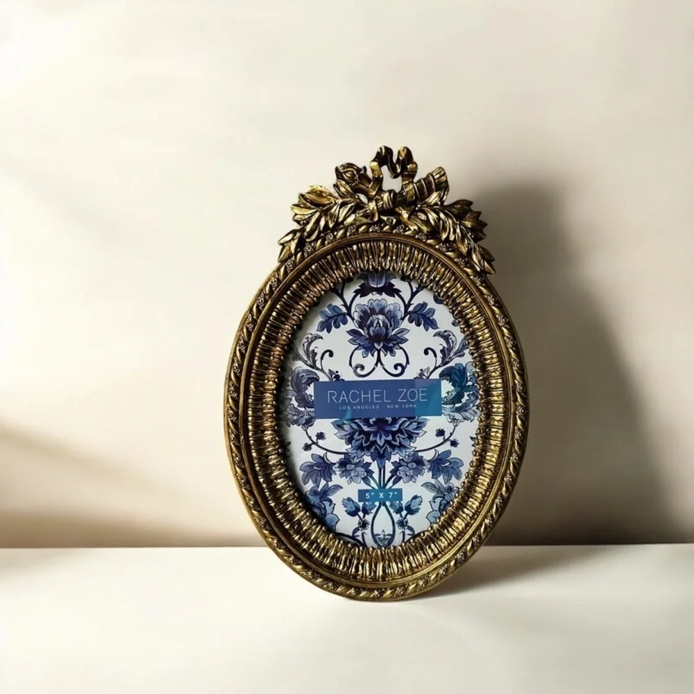 Rachel Zoe Elegant Gold ornate Oval Frame antique style